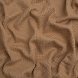 Minerva Core Range Mini Waffle Textured Stretch Knit Fabric Beige