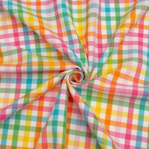 Minerva Core Range Polyester Viscose Suiting Fabric Bright Rainbow