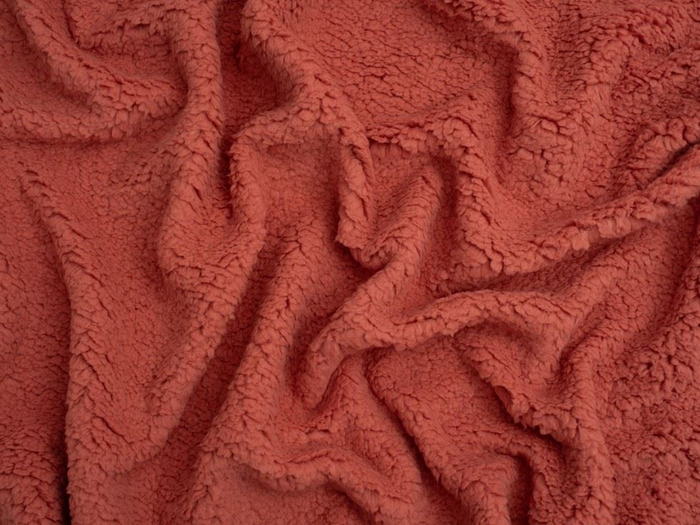 Minerva Core Range Super Soft Shearling Fleece Fur Fabric Rust