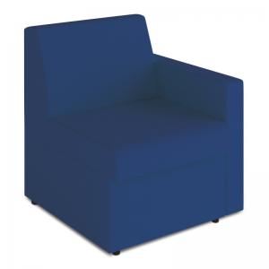 Nautilus Designs Wave Contemporary Modular Fabric Low Back Sofa - Left