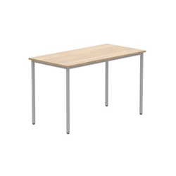 Office Rectangular Multi-Use Table 1200X600 Canadian Oak/Silver