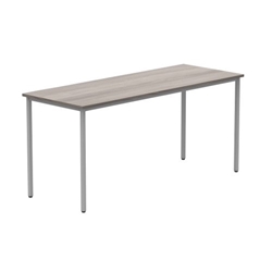 Office Rectangular Multi-Use Table 1600X600 Alaskan Grey Oak/Silver