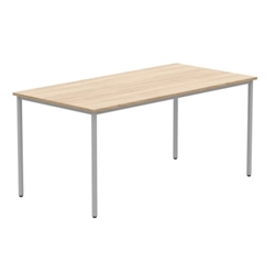 Office Rectangular Multi-Use Table 1600X800 Canadian Oak/Silver