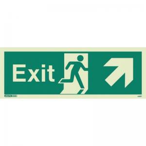 Sign-Exit Escape Up Right Aaa Photo Lum 200X450mm Rigid 318437