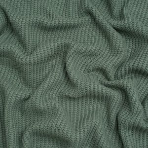 Minerva Core Range Chunky Cotton Sweater Knit Stretch Fabric Dark Mint