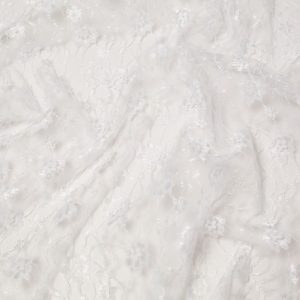 Minerva Core Range Delicate Lace Fabric White