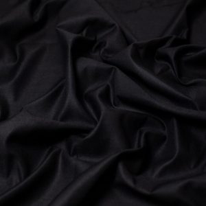 Minerva Core Range Gaberchino Polycotton Twill Fabric Black