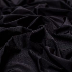 Minerva Core Range Glossy Activewear Lycra Four Way Stretch Knit Fabric Black