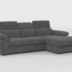 Quercioli 3 Seater Sofa with Sliding Footrest & Right Hand Facing Storage Lounger | poltronesofà at ScS